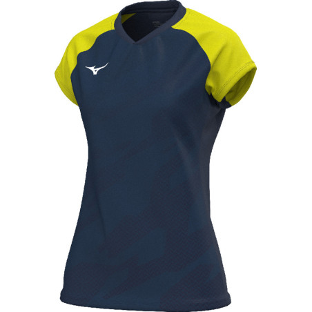 Maillot MIZUNO Meisaigara femme navy/yellow fluo