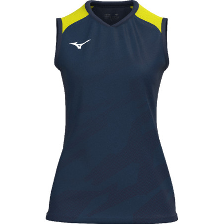 Debardeur MIZUNO Meisaigara femme navy/yellow fluo