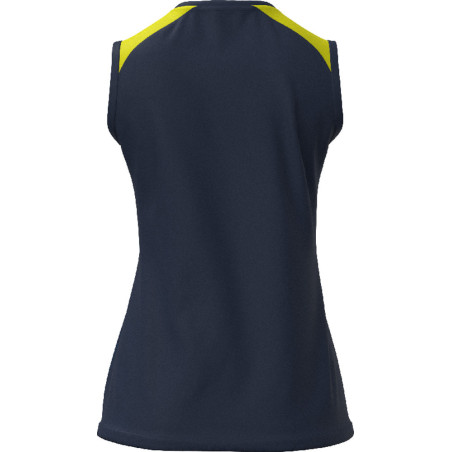 Debardeur MIZUNO Meisaigara femme navy/yellow fluo dos