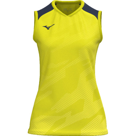 Debardeur MIZUNO Meisaigara femme yellow fluo/navy