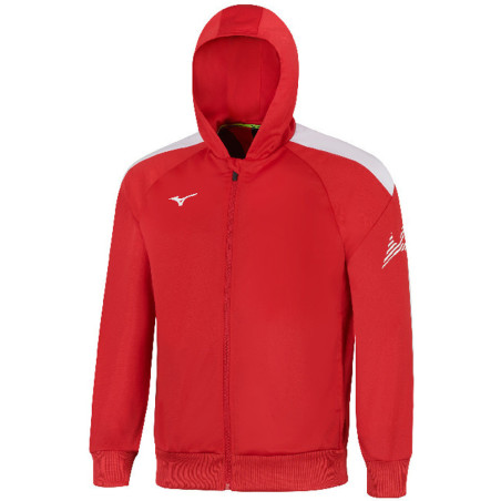 VESTE A CAPUCHE MIZUNO red