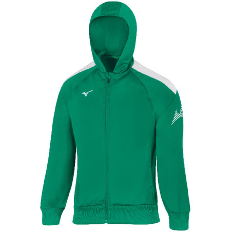 VESTE A CAPUCHE FEMME MIZUNO green