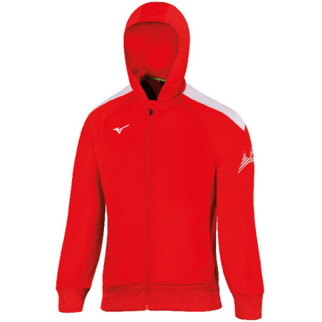 VESTE A CAPUCHE FEMME MIZUNO  red