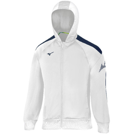 VESTE A CAPUCHE FEMME MIZUNO white/navy