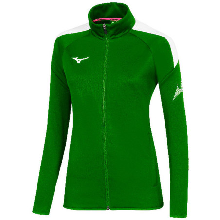 VESTE A CAPUCHE SWEAT FEMME MIZUNO GREEN