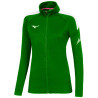VESTE A CAPUCHE SWEAT FEMME MIZUNO GREEN