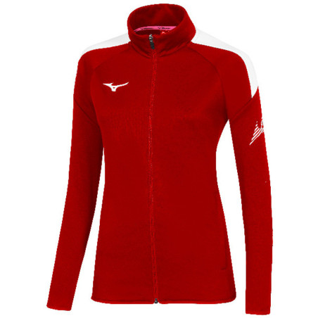 VESTE A CAPUCHE SWEAT FEMME MIZUNO RED