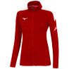 VESTE A CAPUCHE SWEAT FEMME MIZUNO RED
