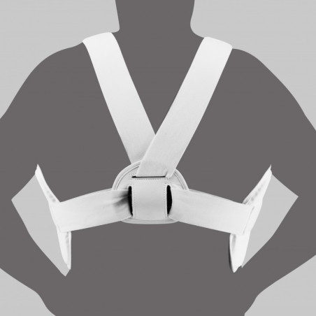 Plastron WKF ADIDAS Blanc Logo Bleu Homologué | CLUB-SHOP.fr