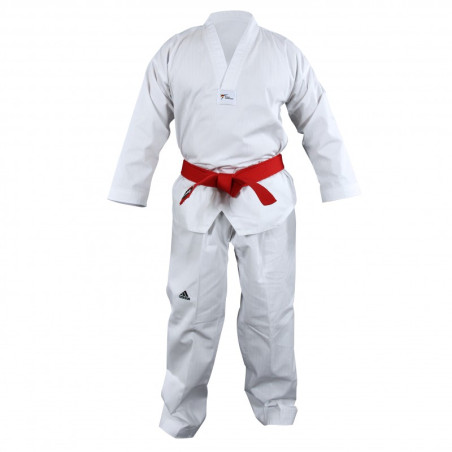 Dobok CHAMPION II Adidas Tissu Strié Col Blanc ou Noir | CLUB-SHOP.fr