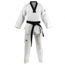 Dobok CHAMPION II Adidas Tissu Strié Col Blanc ou Noir | CLUB-SHOP.fr