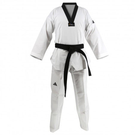 Dobok CHAMPION II Adidas Tissu Strié Col Blanc ou Noir | CLUB-SHOP.fr