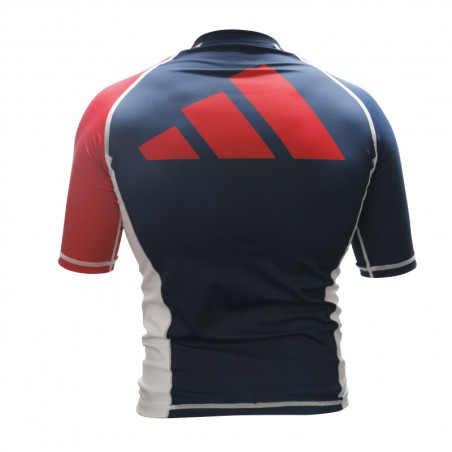 Rashguard Compression adidas bleu/blanc/rouge éco-responsable | CLUB-SHOP.fr