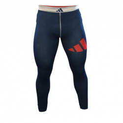 Pantalon compression BJJ adidas bleu/blanc/rouge éco-responsable | CLUB-SHOP.fr
