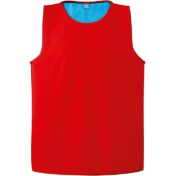 Chasuble réversible Rugby rouge bleu turquoise