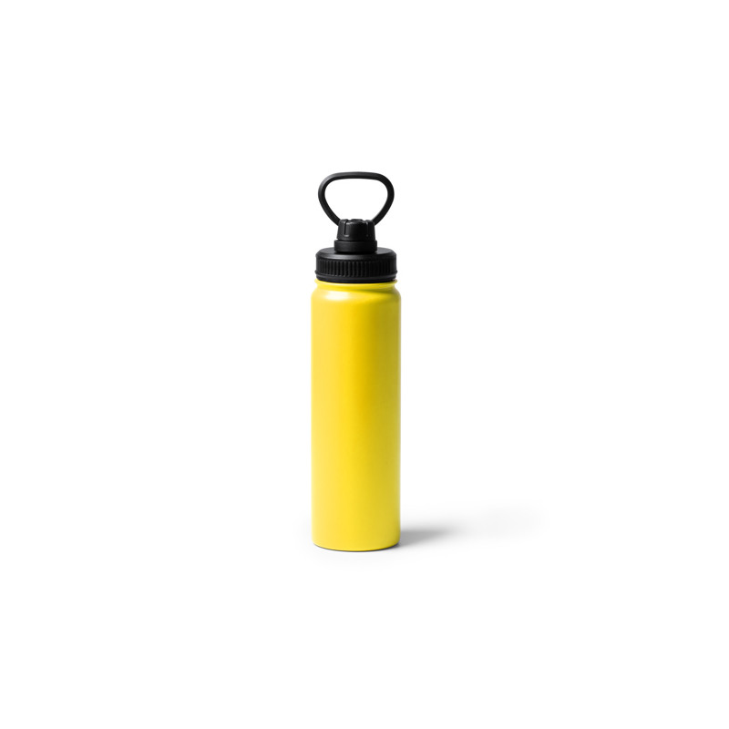 Bouteille de sport inox 750 ml double paroi avec poignée | CLUB-SHOP.fr