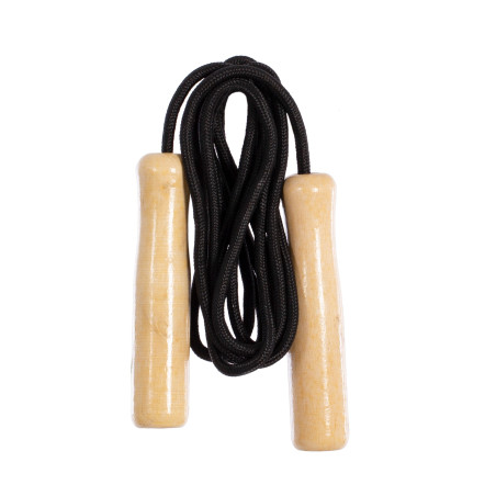 Corde à sauter polyester Softee 2,80 m à poignées en bois | CLUB-SHOP