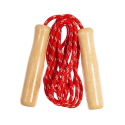 Corde à sauter polyester Softee 2,80 m à poignées en bois | CLUB-SHOP