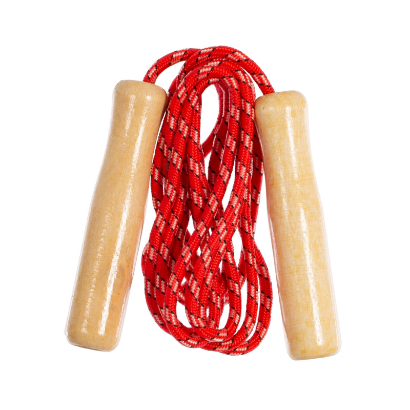 Corde à sauter polyester Softee 2,80 m à poignées en bois | CLUB-SHOP