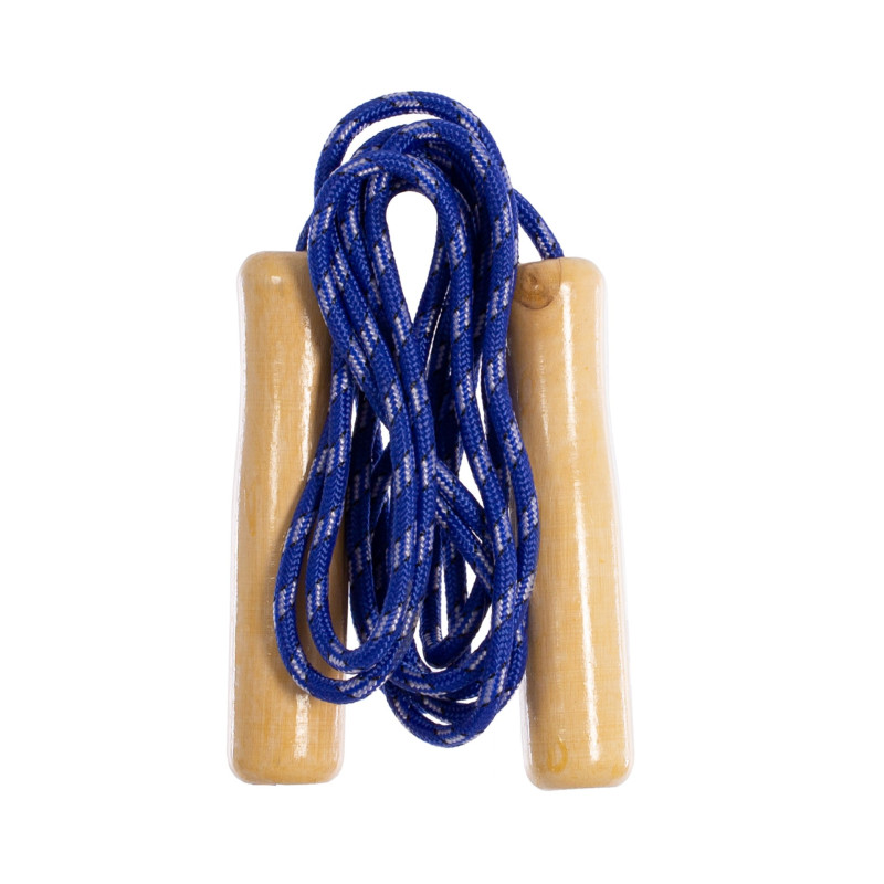 Corde à sauter polyester Softee 2,80 m à poignées en bois | CLUB-SHOP
