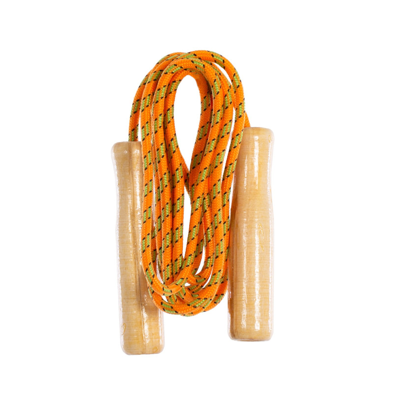 Corde à sauter polyester Softee 2,80 m à poignées en bois | CLUB-SHOP