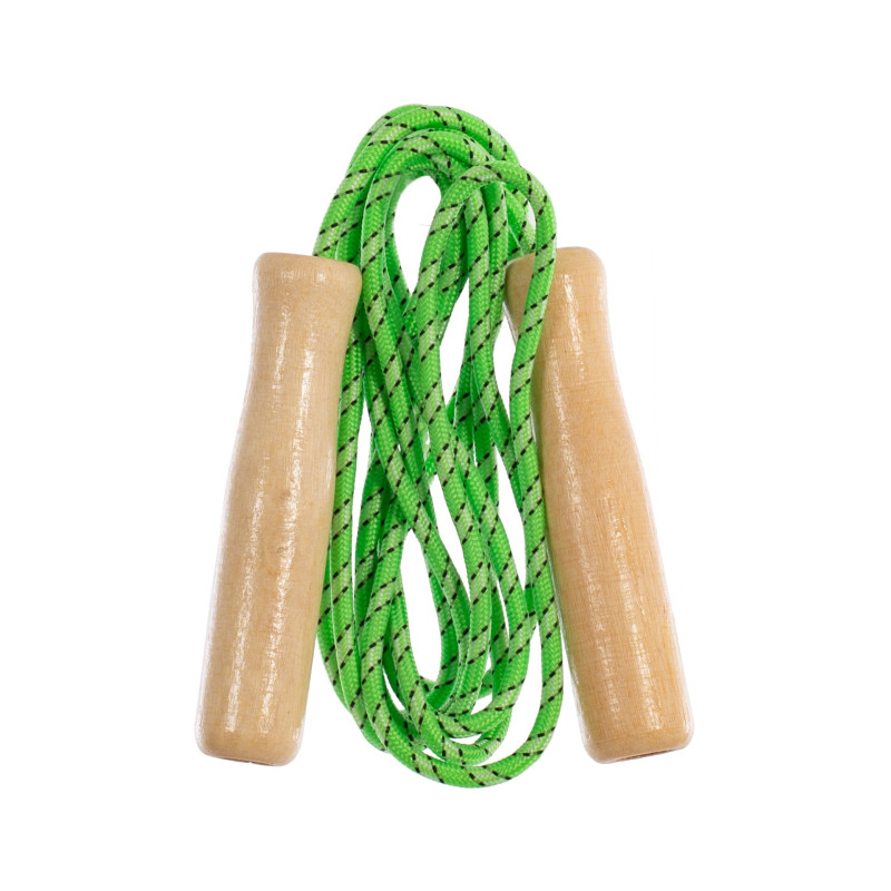 Corde à sauter polyester Softee 2,80 m à poignées en bois | CLUB-SHOP