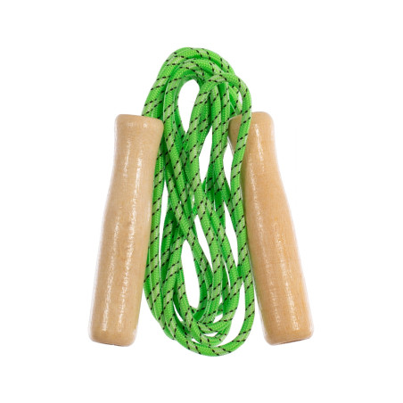 Corde à sauter polyester Softee 2,80 m à poignées en bois | CLUB-SHOP