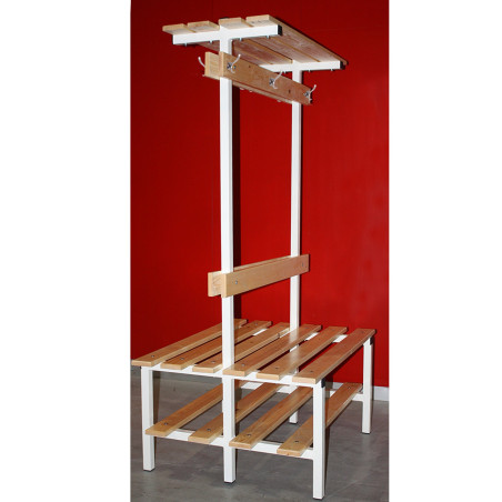 Banc vestiaire double avec étagère – Softee | CLUB-SHOP.fr