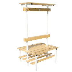 Banc vestiaire double avec étagère – Softee | CLUB-SHOP.fr