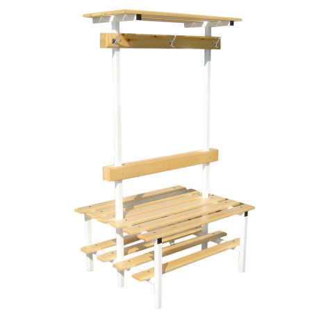 Banc vestiaire double avec étagère – Softee | CLUB-SHOP.fr