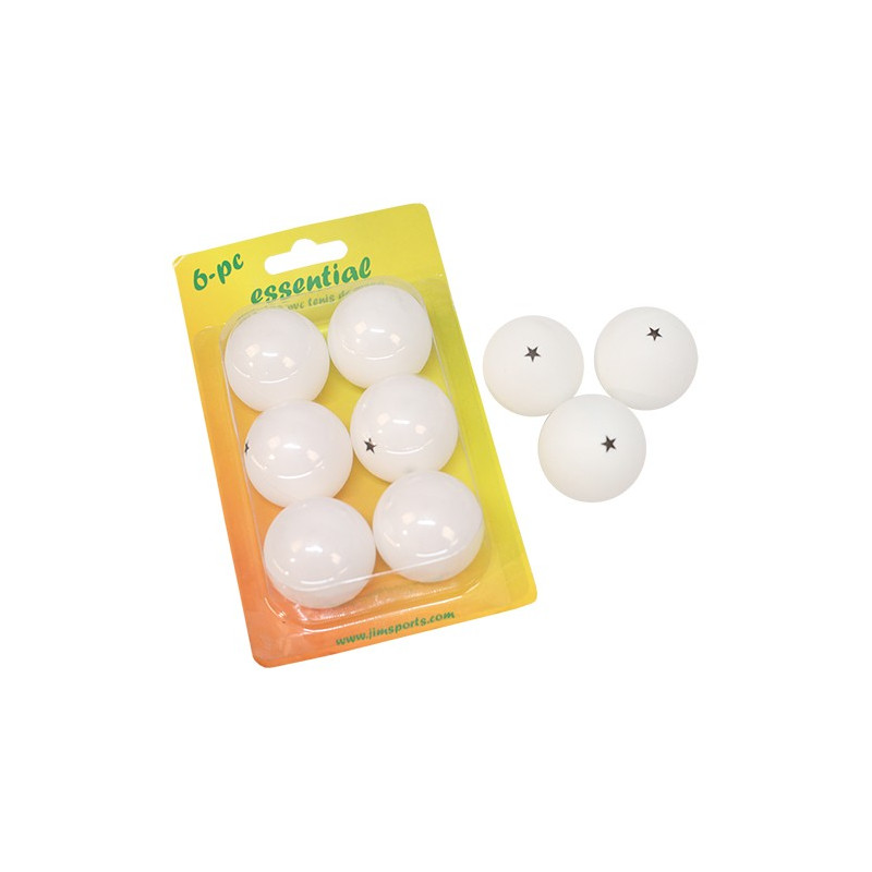 Boîte 6 Balles Ping-Pong PVC – Initiation | CLUB-SHOP.fr