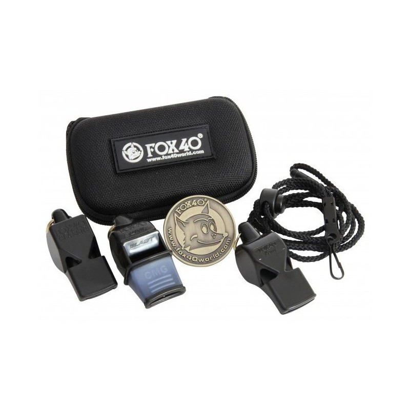 Pack 3 Sifflets Fox 40 Étui + Pièce Arbitre | CLUB-SHOP.fr