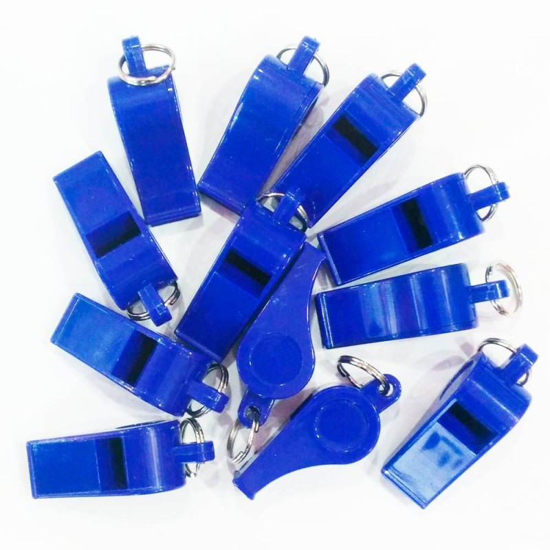 Pack 12 Sifflets Plastique BIP Multicolore | CLUB-SHOP.fr