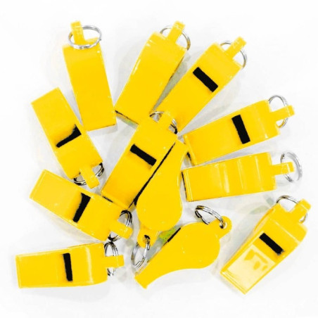Pack 12 Sifflets Plastique BIP Multicolore | CLUB-SHOP.fr