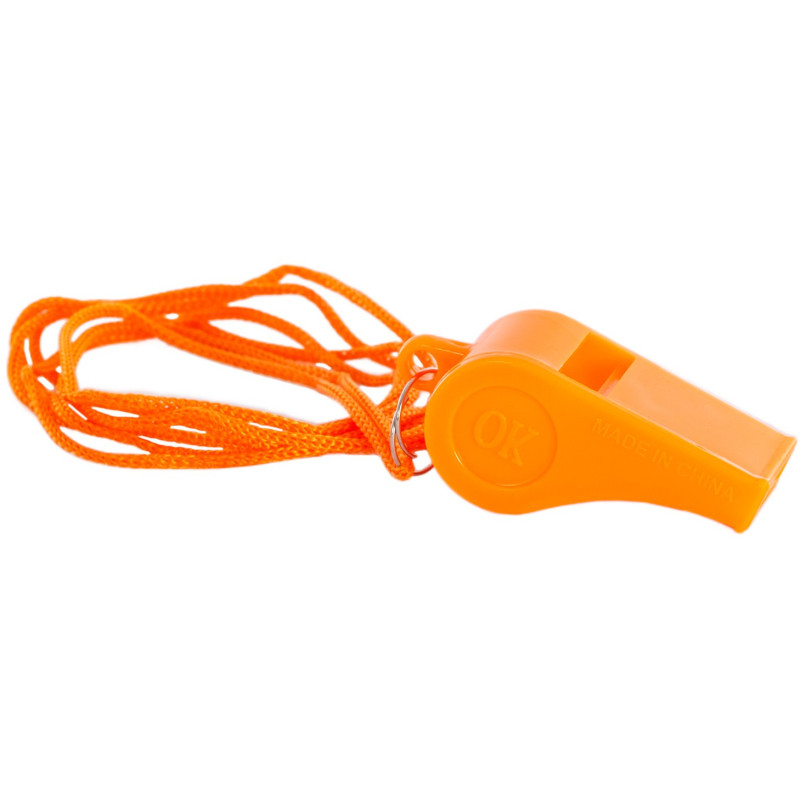 Pack 5 Sifflets Plastique Standard Avec Lanière | CLUB-SHOP.fr