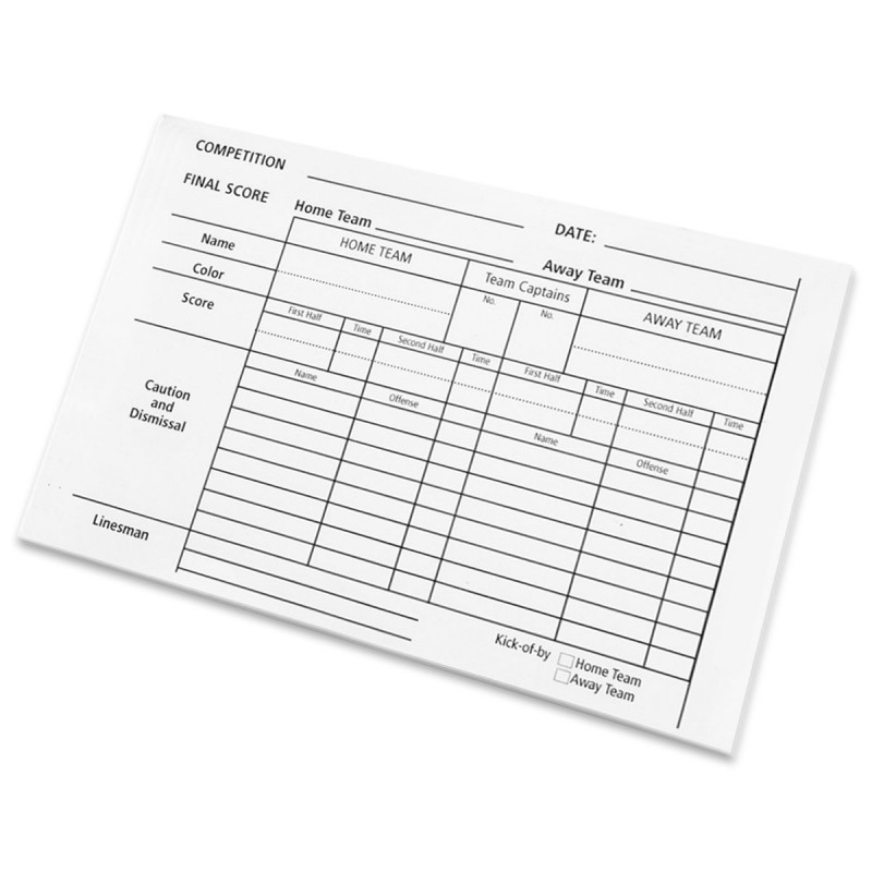 Bloc Match Arbitre 25 Feuilles Zastor CLUB-R | CLUB-SHOP.fr
