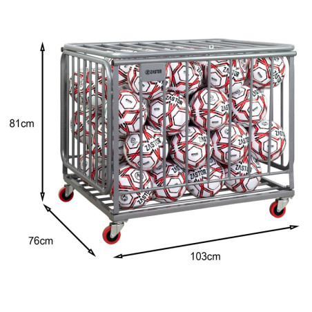Chariot Porte Ballons BERNA 70 Ballons Acier | CLUB-SHOP.fr