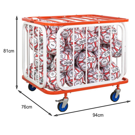 Chariot Porte Ballons BERNA 70 Ballons Acier | CLUB-SHOP.fr