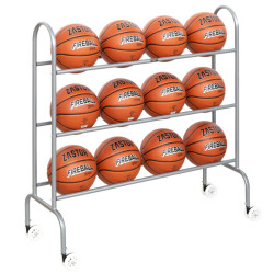 Chariot Porte Ballons RACKY 12 Ballons Métal | CLUB-SHOP.fr