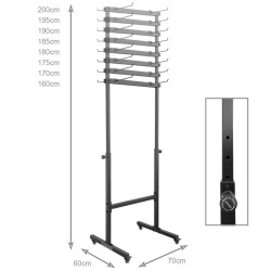 Support Tapis Fitness ANEDA Réglable Acier | CLUB-SHOP.fr 2