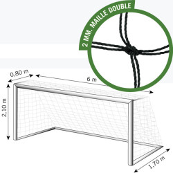 Filets foot à 7 - Maille doubles 145 mm - La paire 2