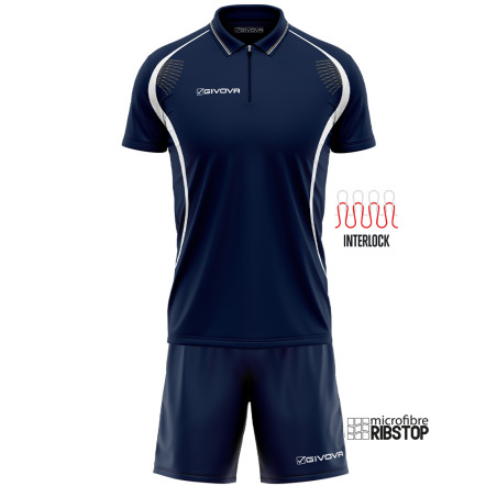 Kit Easy Givova polo et bermuda | CLUB-SHOP.fr