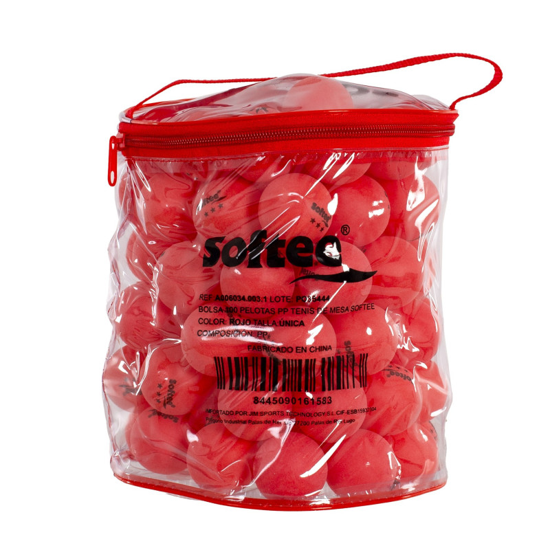 Sac de 100 Balles de Tennis de Table Softee – Qualité et Stockage Pratique