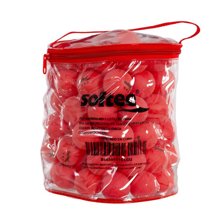 Sac de 100 Balles de Tennis de Table Softee – Qualité et Stockage Pratique