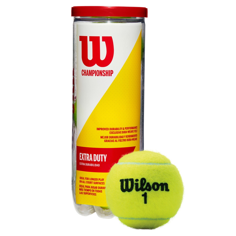 Tube 3 Balles Tennis Wilson Championship XD | CLUB-SHOP.fr
