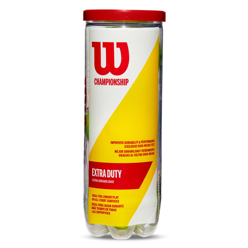 Tube 3 Balles Tennis Wilson Championship XD | CLUB-SHOP.fr