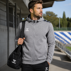 Veste Hummel Zip Hoodie Respirante Club | CLUB-SHOP.fr