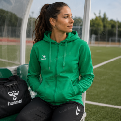 Sweat Femme Hummel Zip Hoodie Coton Bio | CLUB-SHOP.fr