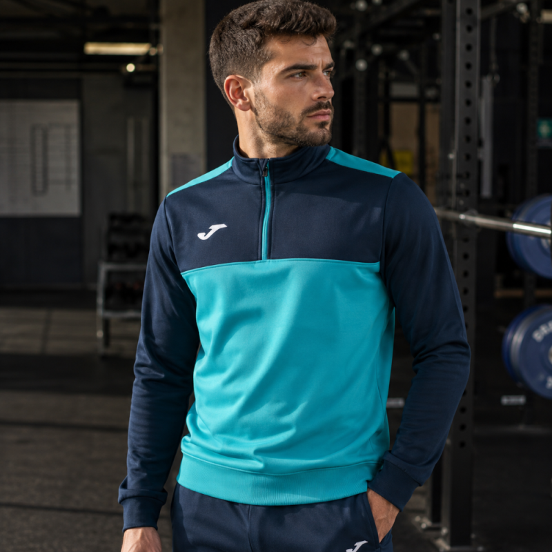Sweat Joma Winner Demi-Zip Avec Polaire Et Poignets Côtelés | CLUB-SHOP.fr