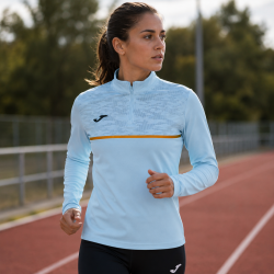 Sweatshirt running femme JOMA RECORD PRO demi-zip | CLUB-SHOP.fr